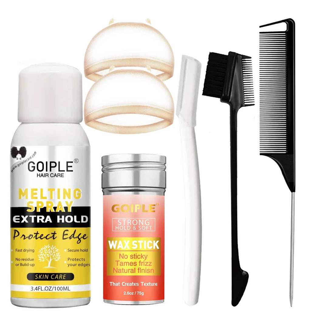 Goiple Lace Melting Spray and Wax Stick Wig Adhesive Kit