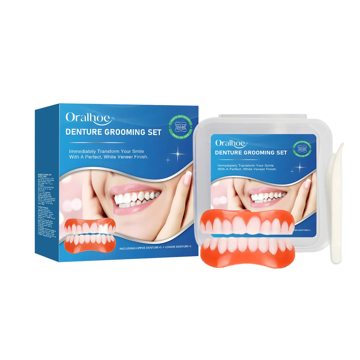 Temporary Silicone Denture Set for Smile Restoration