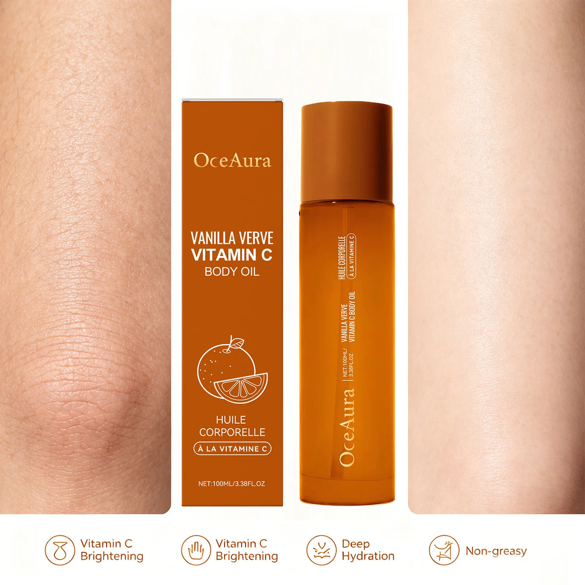 Vitamin C Brightening Body Oil for Hydrated Skin