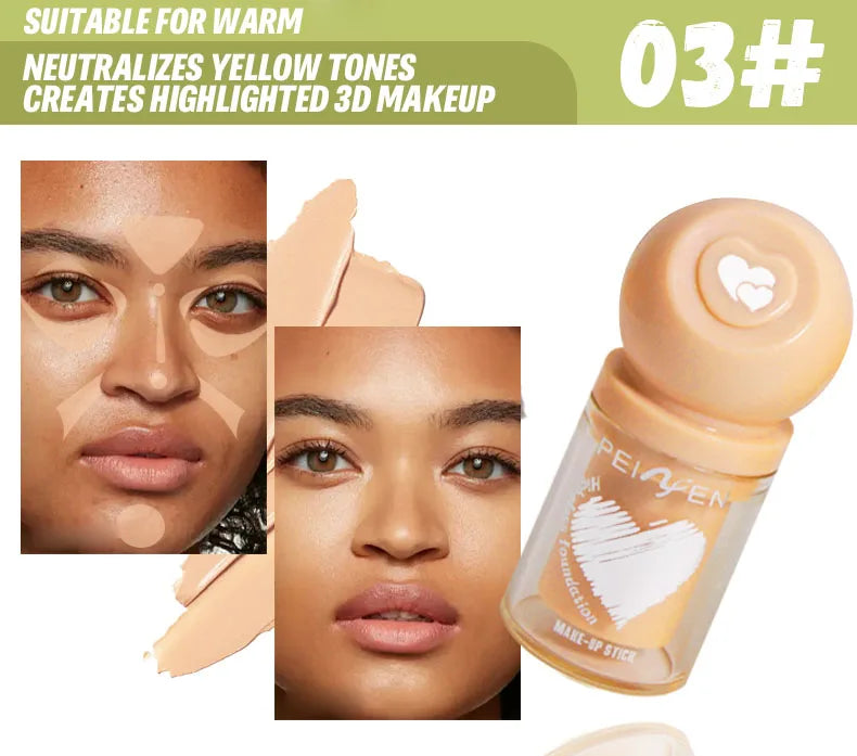 Peifen Foundation Stick Long Lasting Cream Contour and Highlighter - 15