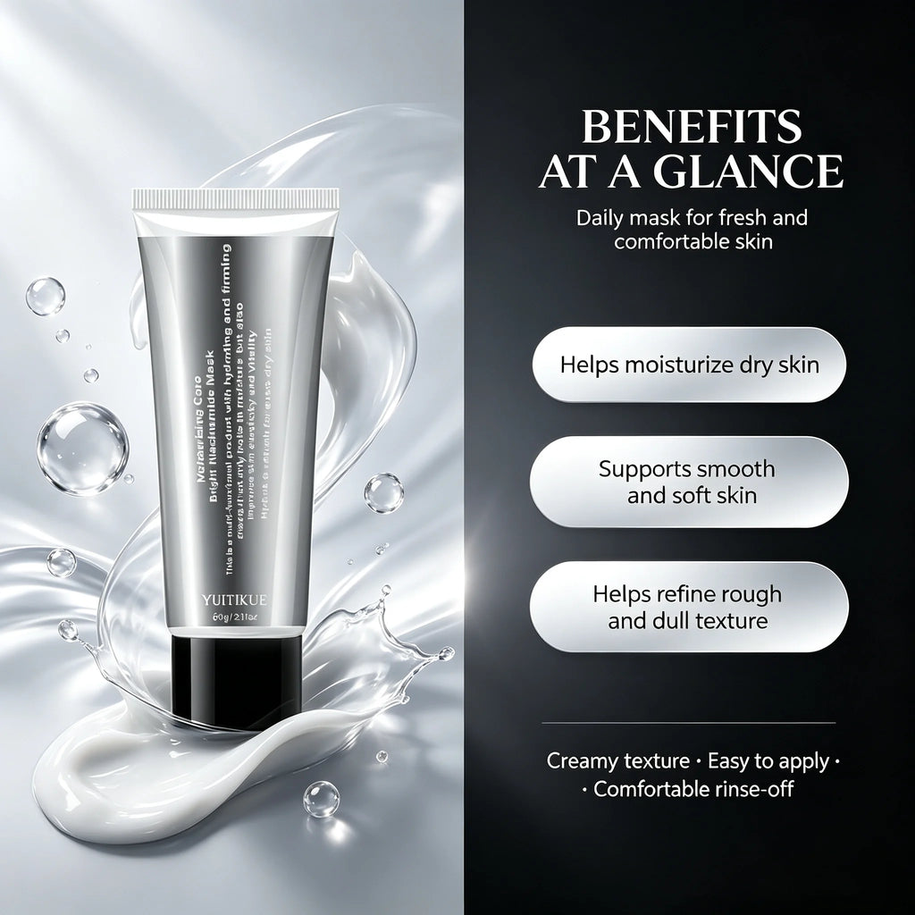 YUITIKUE Niacinamide Face Mask Hydrating Brightening Wash Off Treatment
