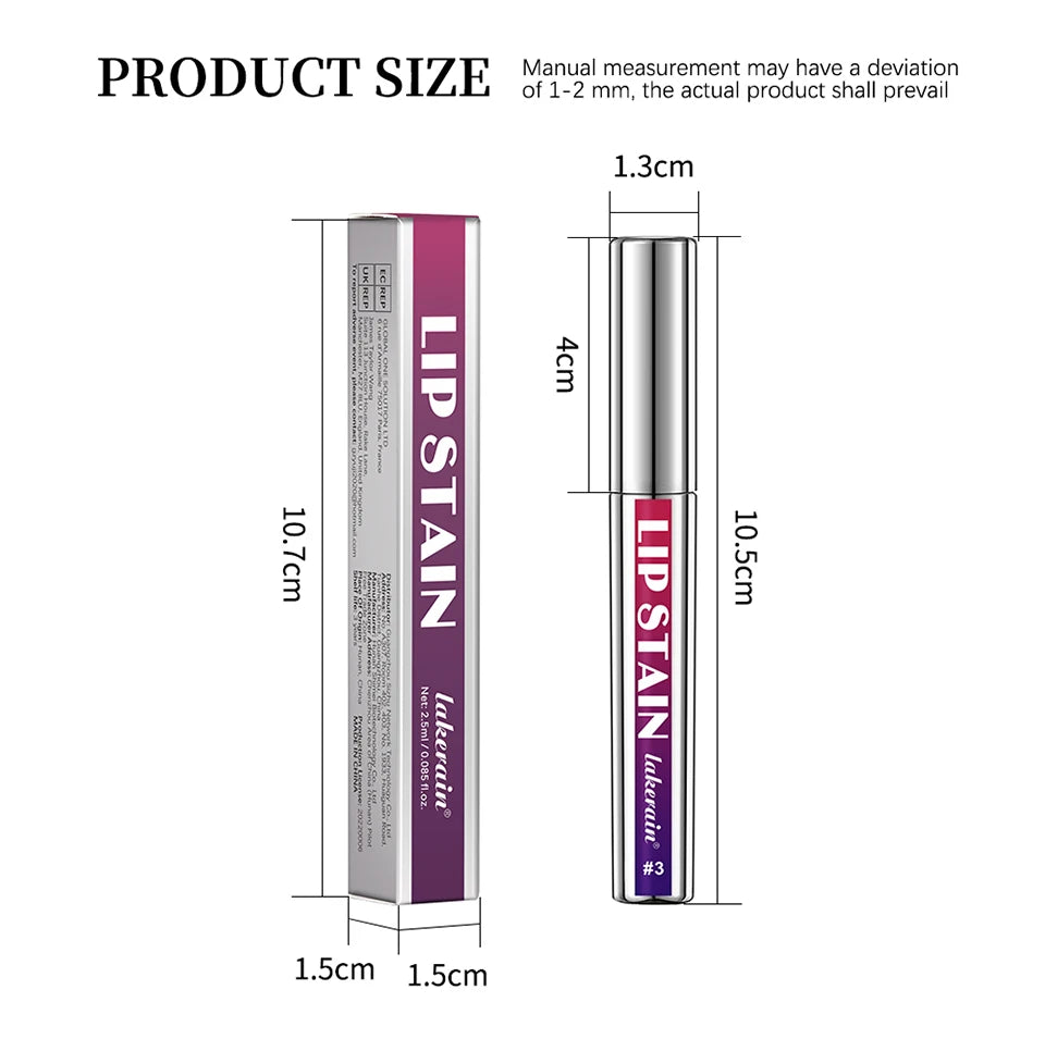 Waterproof Peel-Off Lip Stain for Long-Lasting Matte Color