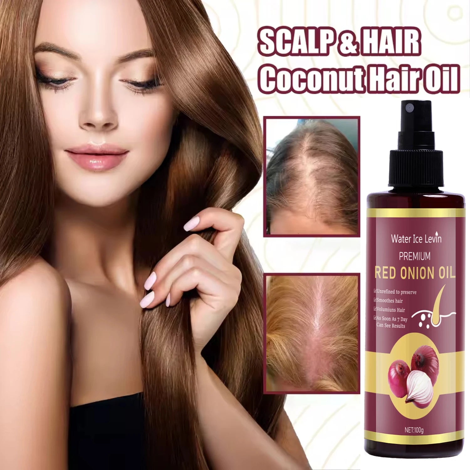 Red Onion Hair Oil Moisturizing and Hydrating Hair Care Essence 100g