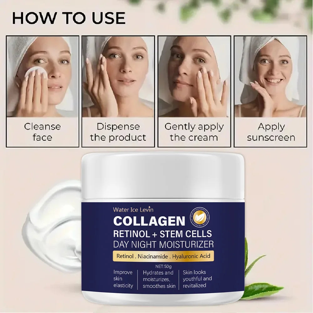 Collagen Retinol Face Cream Anti Aging Moisturizer Day Night Skincare