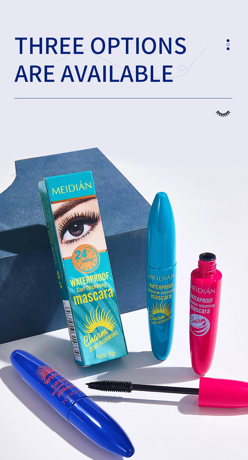 Meidian Waterproof Mascara Long Lasting Volumizing Eye Makeup