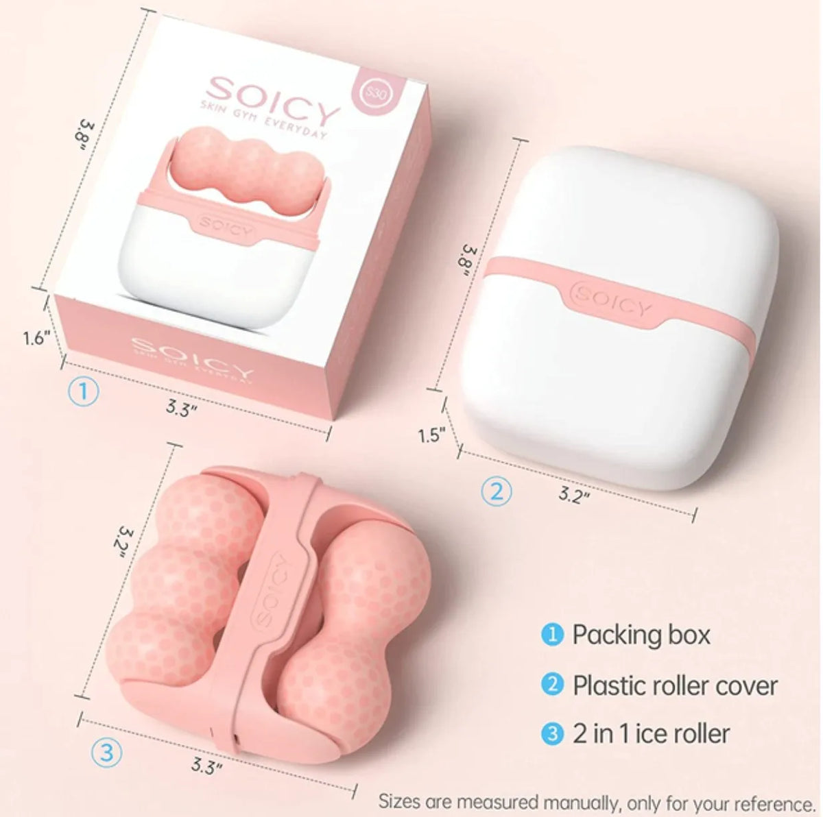 Double Ended Ice Roller for Face and Body