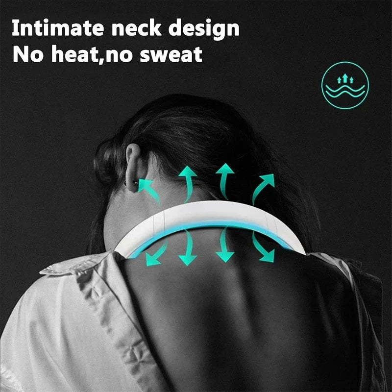 Portable Bladeless Neck Fan Rechargeable Hands Free Personal Cooler - 11