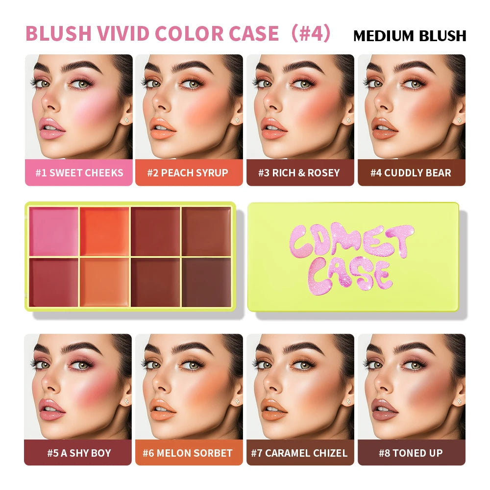 8-Color Cream Blush and Contour Palette