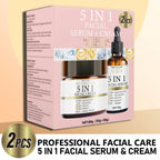 5-in-1 Facial Skincare Set Brightening Serum and Hydration Cream