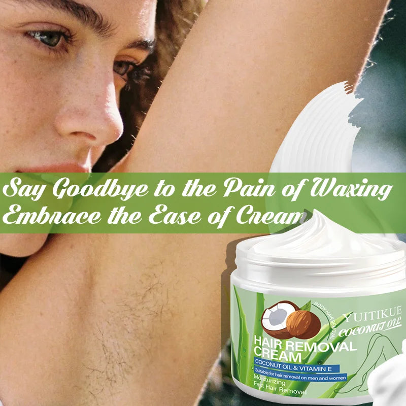 Yuitikue Coconut Oil Hair Removal Cream Moisturizing Body Hair Remover