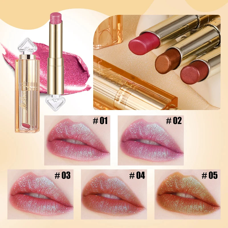 Shiny Lipstick Waterproof Long Lasting Glitter Lip Gloss