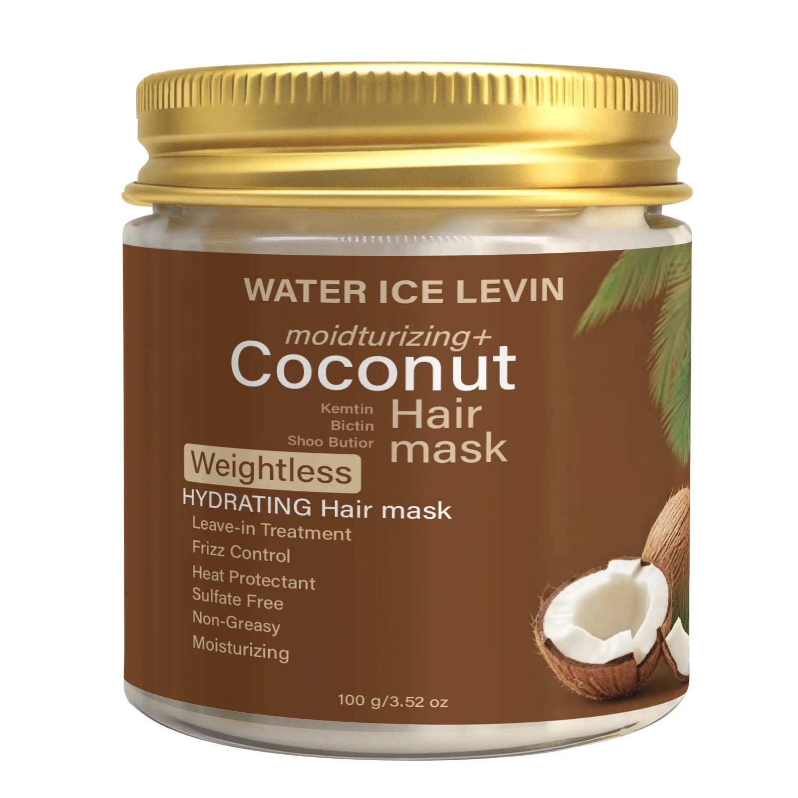 Coconut Oil Hair Mask Moisturizing Heat Protectant Treatment 100g