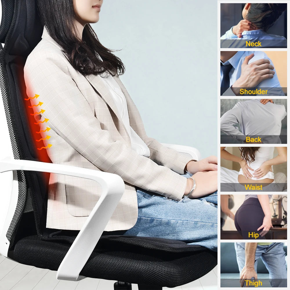 Full Body Vibrating Massage Chair Cushion with Heat - 20