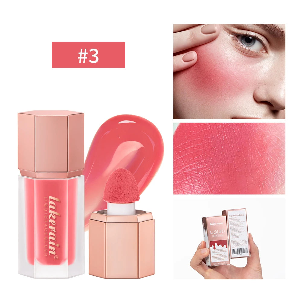 Waterproof Matte Liquid Blush with Built-in Applicator - 1