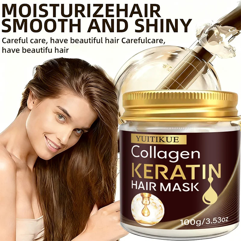 Collagen Keratin Hair Mask 100g Deep Repair Treatment - 6