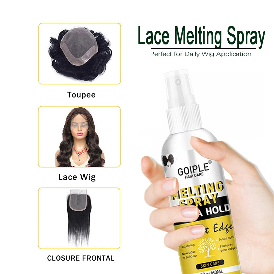 Lace Wig Melting Spray Invisible Bonding Adhesive for Hair Units - 4