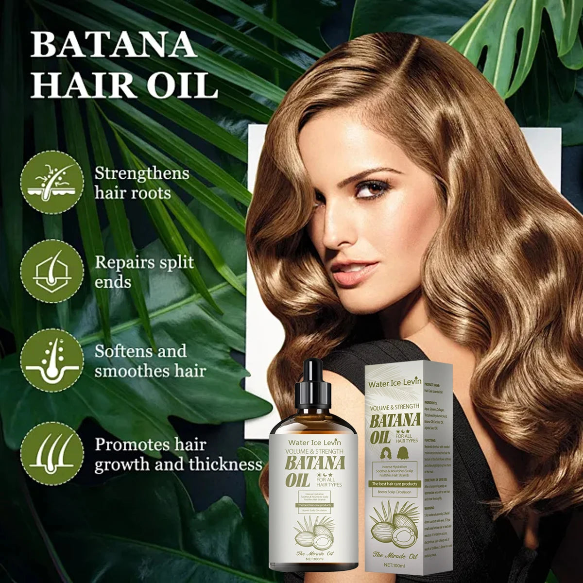 Batana Oil Hair Treatment with Coconut and Jojoba Oils for Hair Care