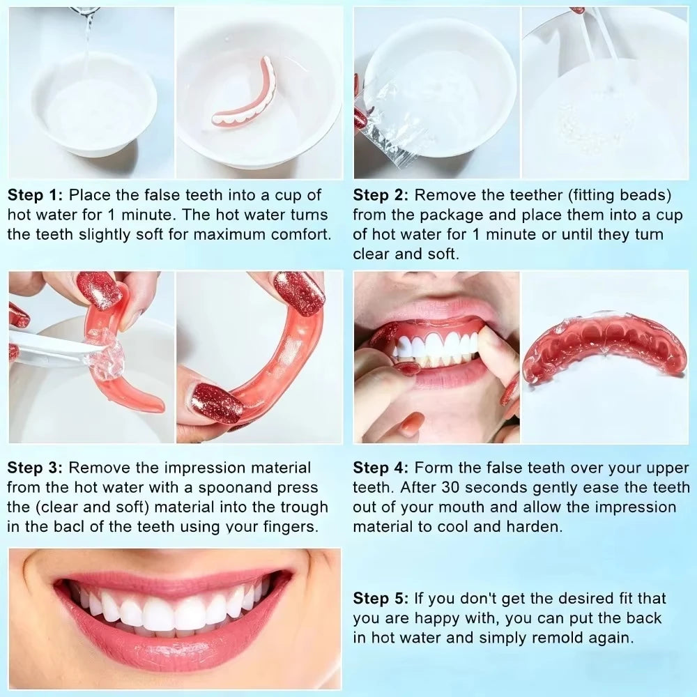 Comfort Fit Silicone Smile Veneers for Natural Looking Teeth