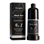 4-in-1 Black Hair Dye Shampoo for Gray Coverage