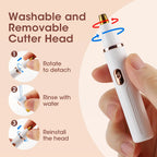 2-in-1 Rechargeable Eyebrow and Nose Hair Trimmer