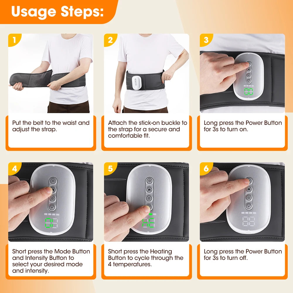 Cordless Heated Back Massage Belt with Air Compression - 15