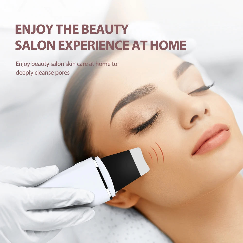 Ultrasonic Facial Skin Scrubber for Deep Pore Cleaning and Lifting