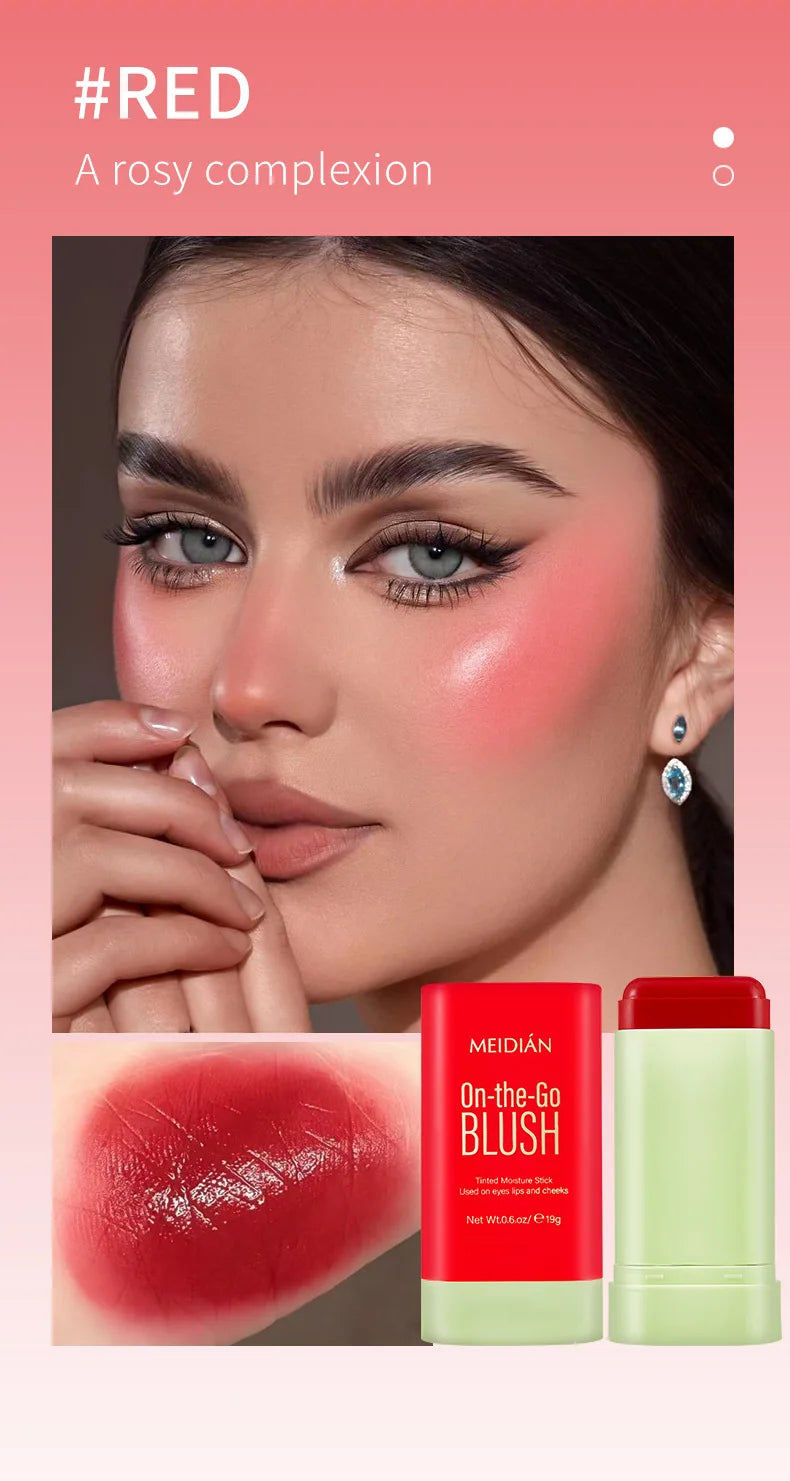 Meidian On The Go Waterproof Blusher Stick Cream Face Makeup - 16