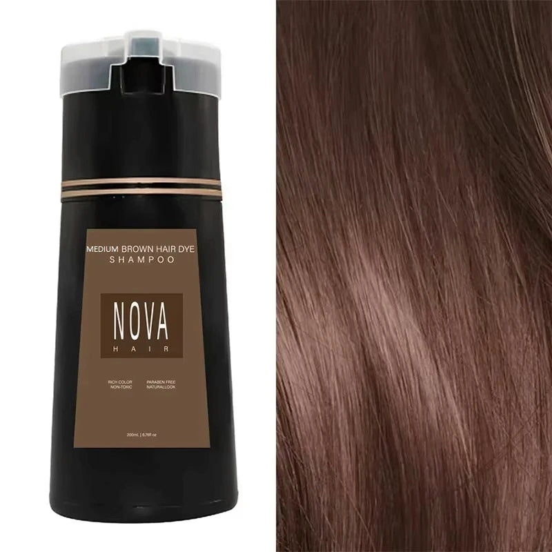3 in 1 Hair Dyeing Care Shampoo for Men and Women 100 200ml