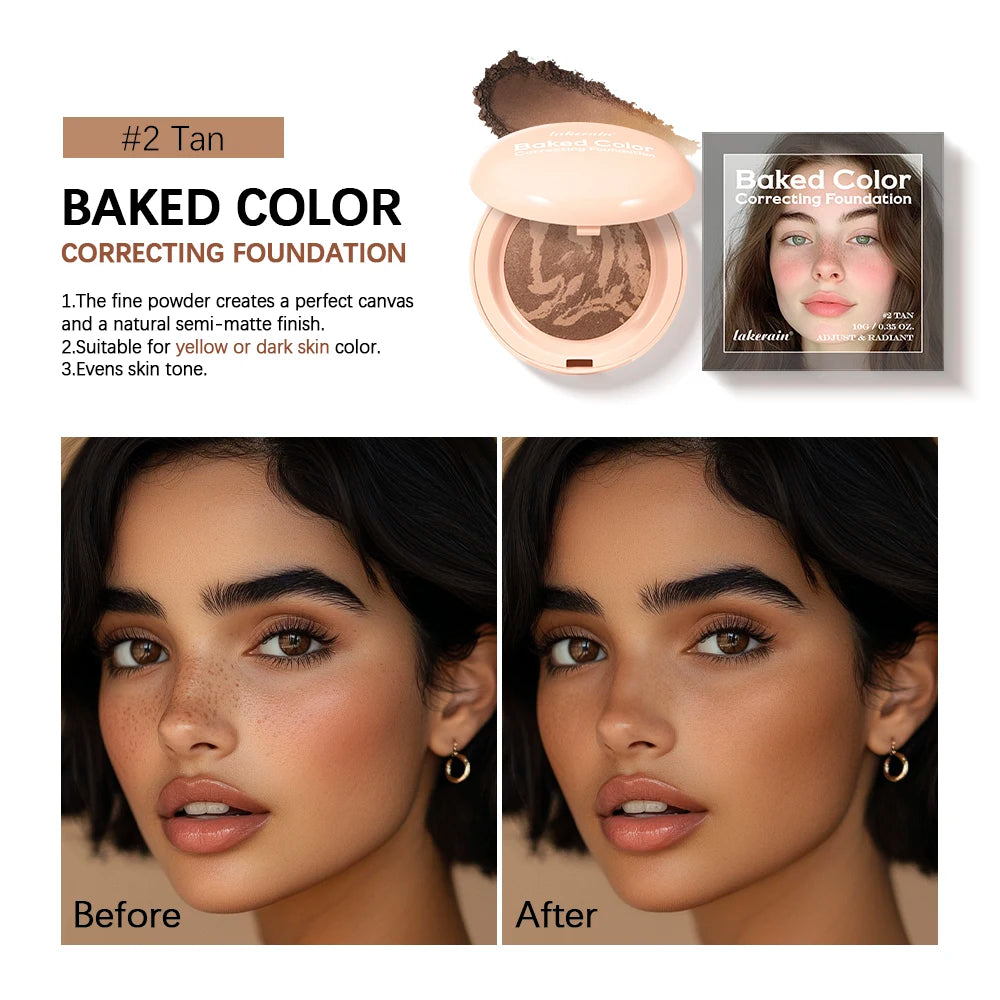 Baked Color Correcting Face Powder Foundation