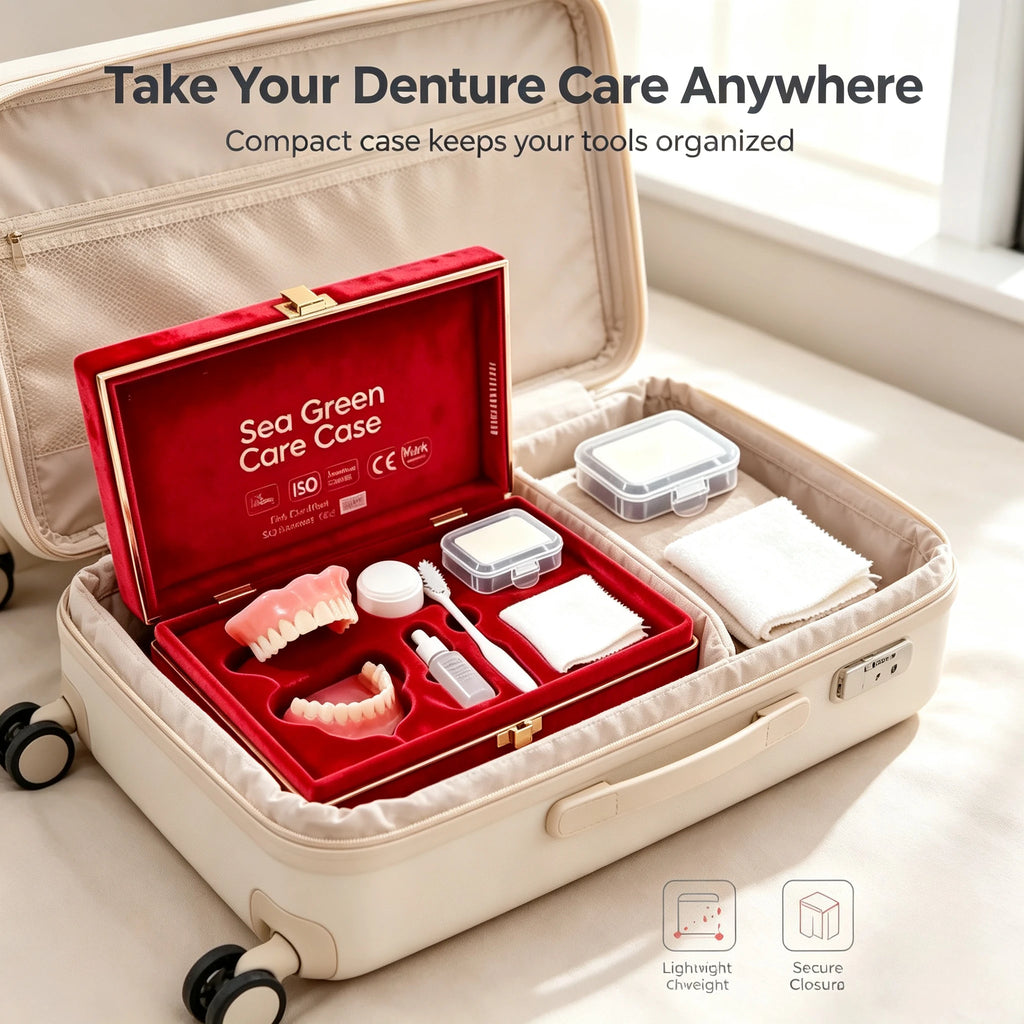 Complete Denture Care Kit with Travel Storage Case