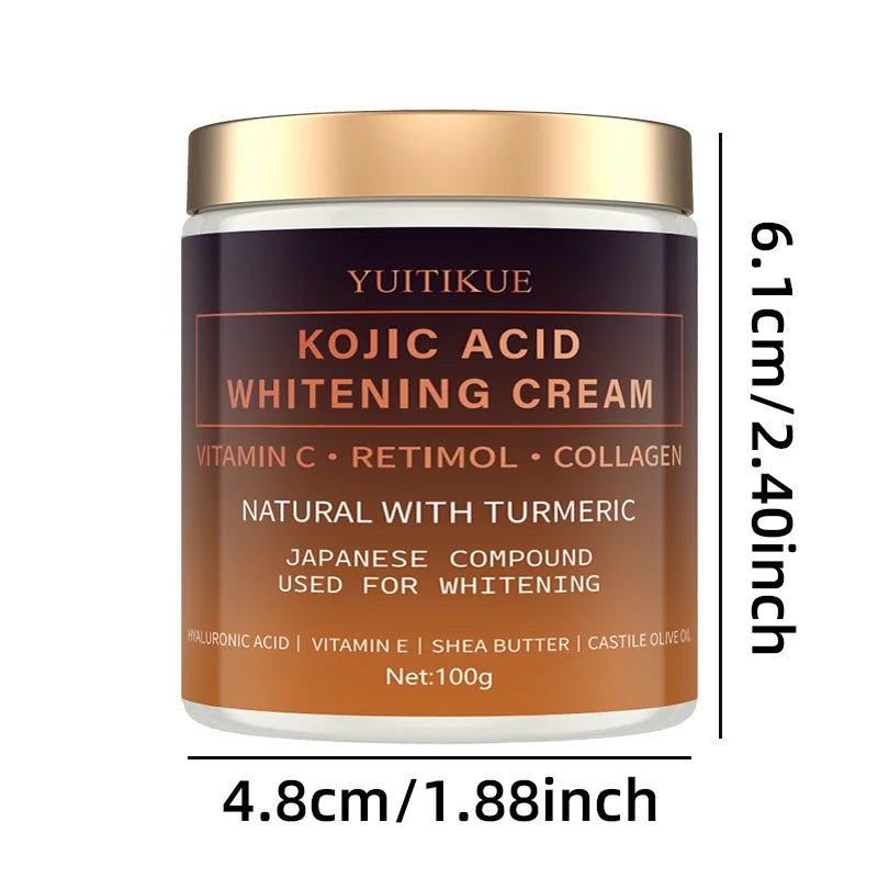 Kojic Acid Whitening Cream with Vitamin C and Turmeric for Face and Body - 8
