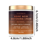 Kojic Acid Whitening Cream with Vitamin C and Turmeric for Face and Body