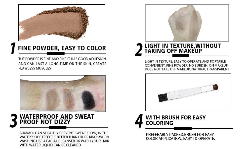 Goiple Hairline Powder Hair Root Touch Up and Eyebrow Concealer