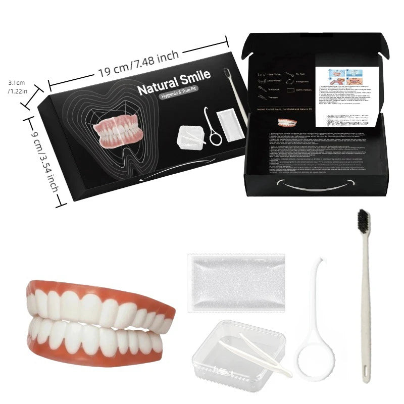 Full Mouth Denture Set with Cleaning and Storage Case - 8