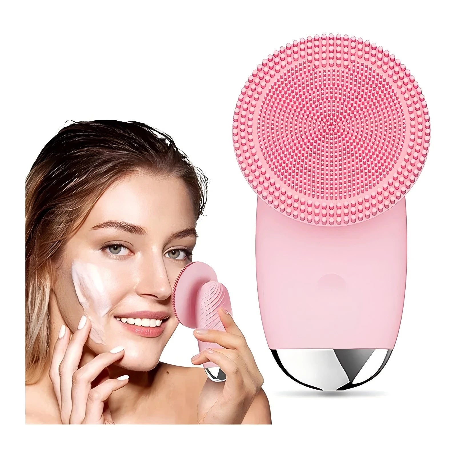 Electric Silicone Facial Cleansing Brush for Deep Pore Exfoliation - 1