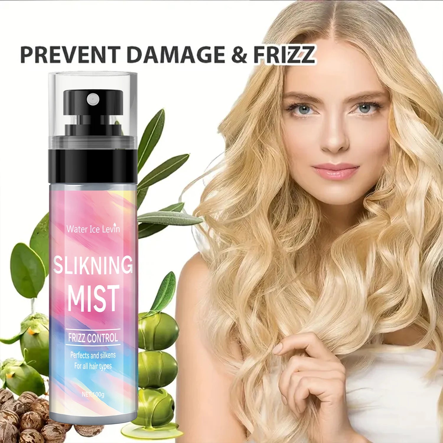100ml Leave-in Hair Care Spray for Styling and Frizz Control