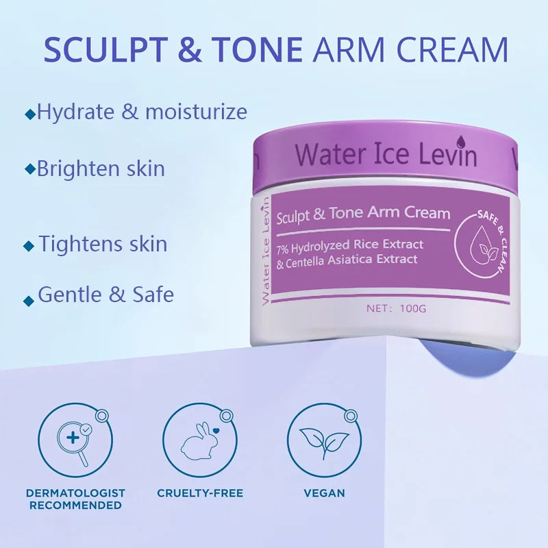 Water Ice Levin Arm Firming Cream Rice Extract Skin Tightening 100g