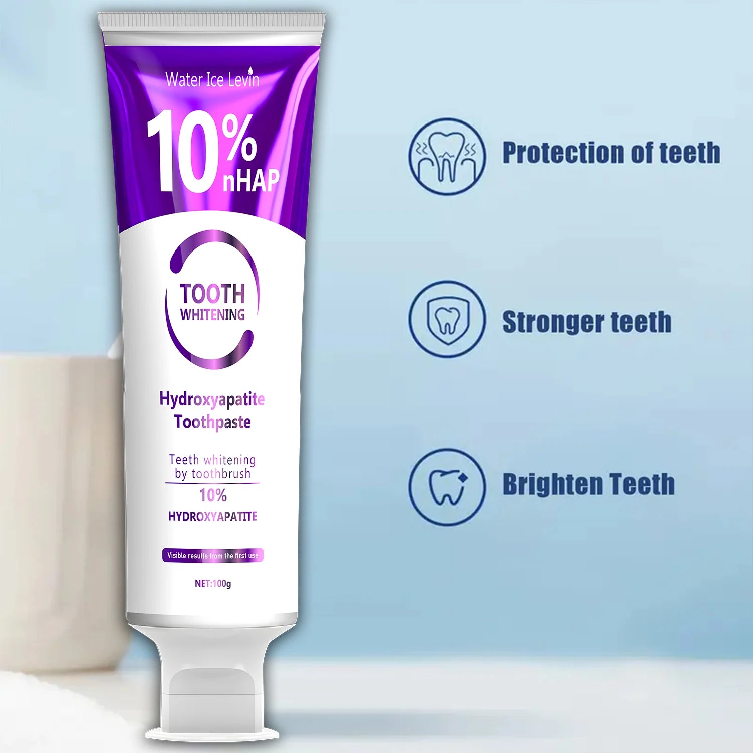 10% Hydroxyapatite Teeth Whitening Toothpaste Dental Care Enamel Repair - 4