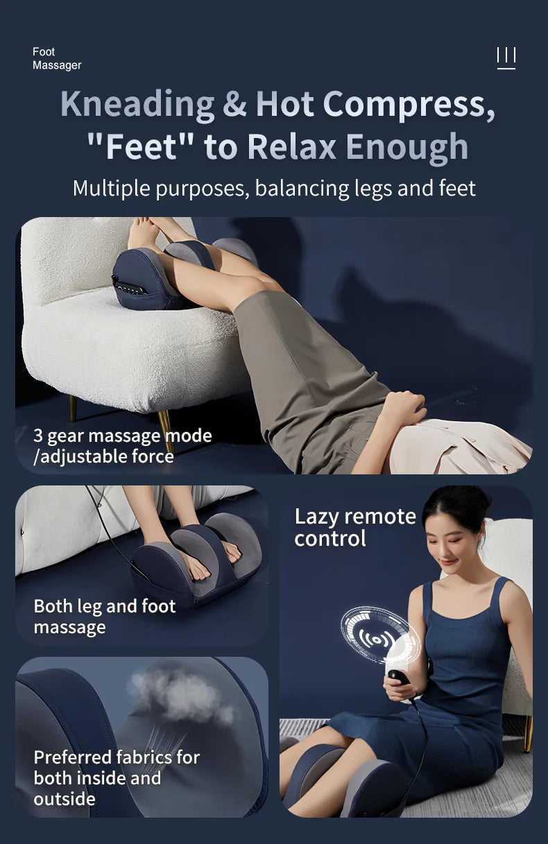 Shiatsu Foot and Calf Massager with Heat for Circulation - 9