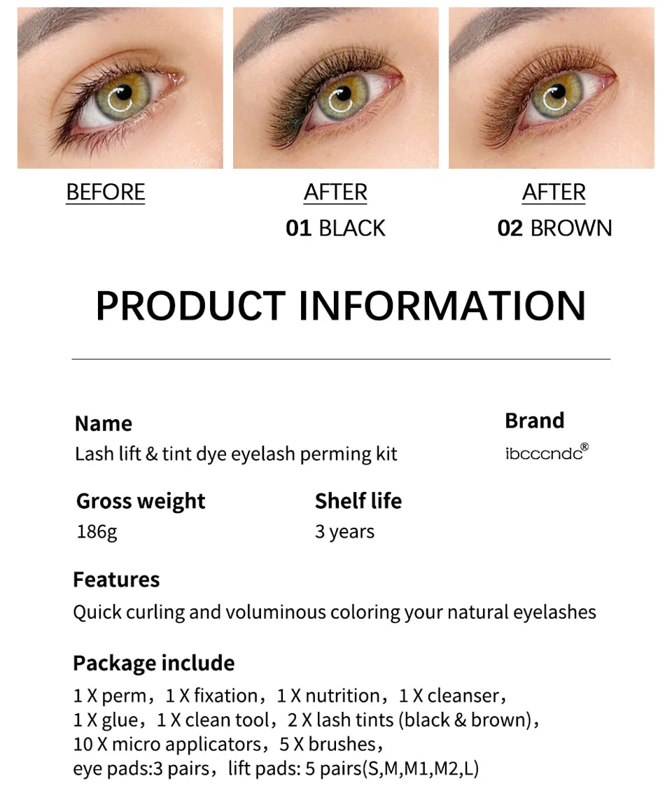 Professional Eyebrow Lamination and Tinting Kit
