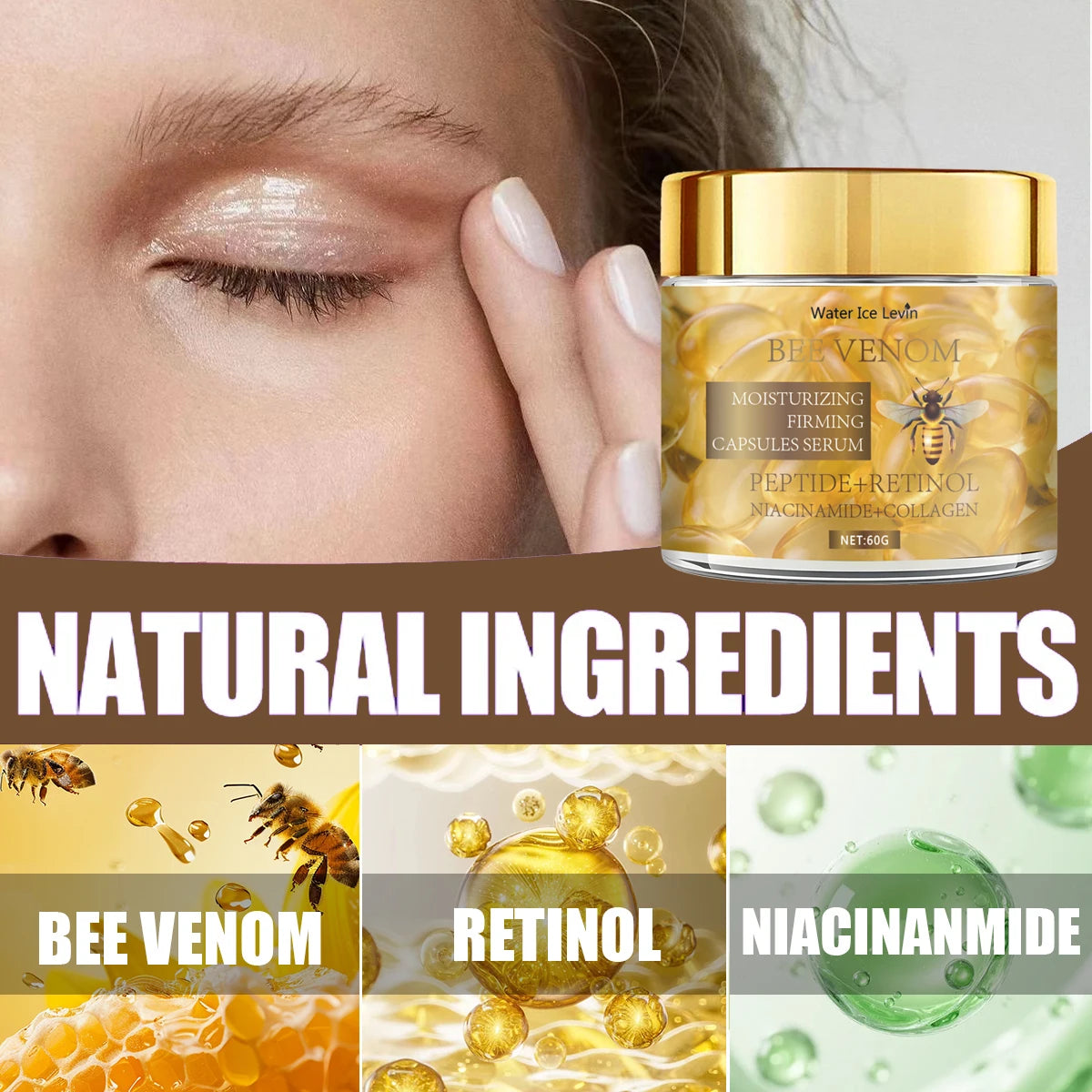 Bee Venom Eye Serum Retinol Peptide Firming Hydrating Cream - 4