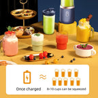 Portable Wireless Electric Juicer Cup for Fresh Fruit Smoothies