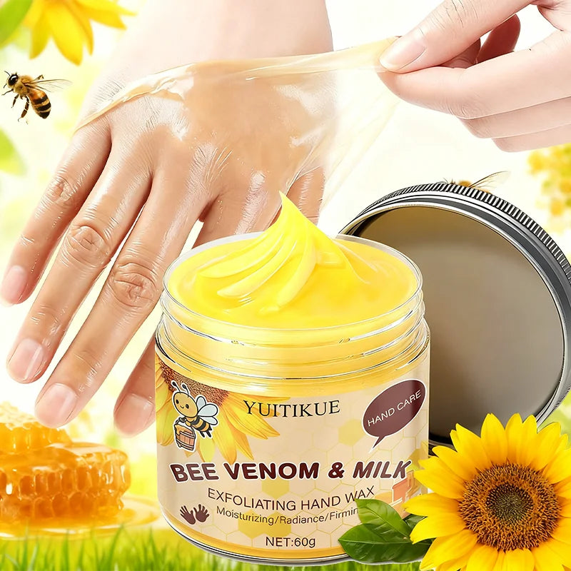 YUITIKUE Bee Venom Milk Hand Wax Exfoliating Moisturizing Peel Mask - 3