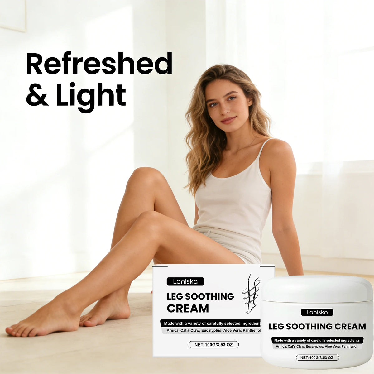 Soothing Leg Massage Cream for Muscle Relief