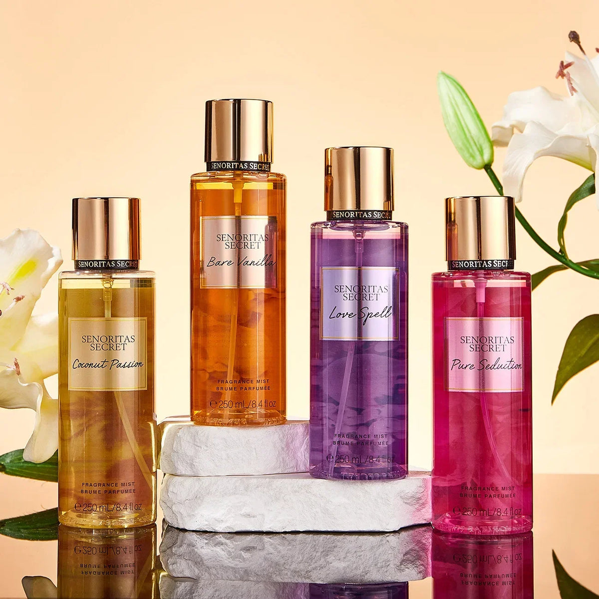 Floral Fruit Fragrance Mist Women Body Spray Vanilla Scent 250ml