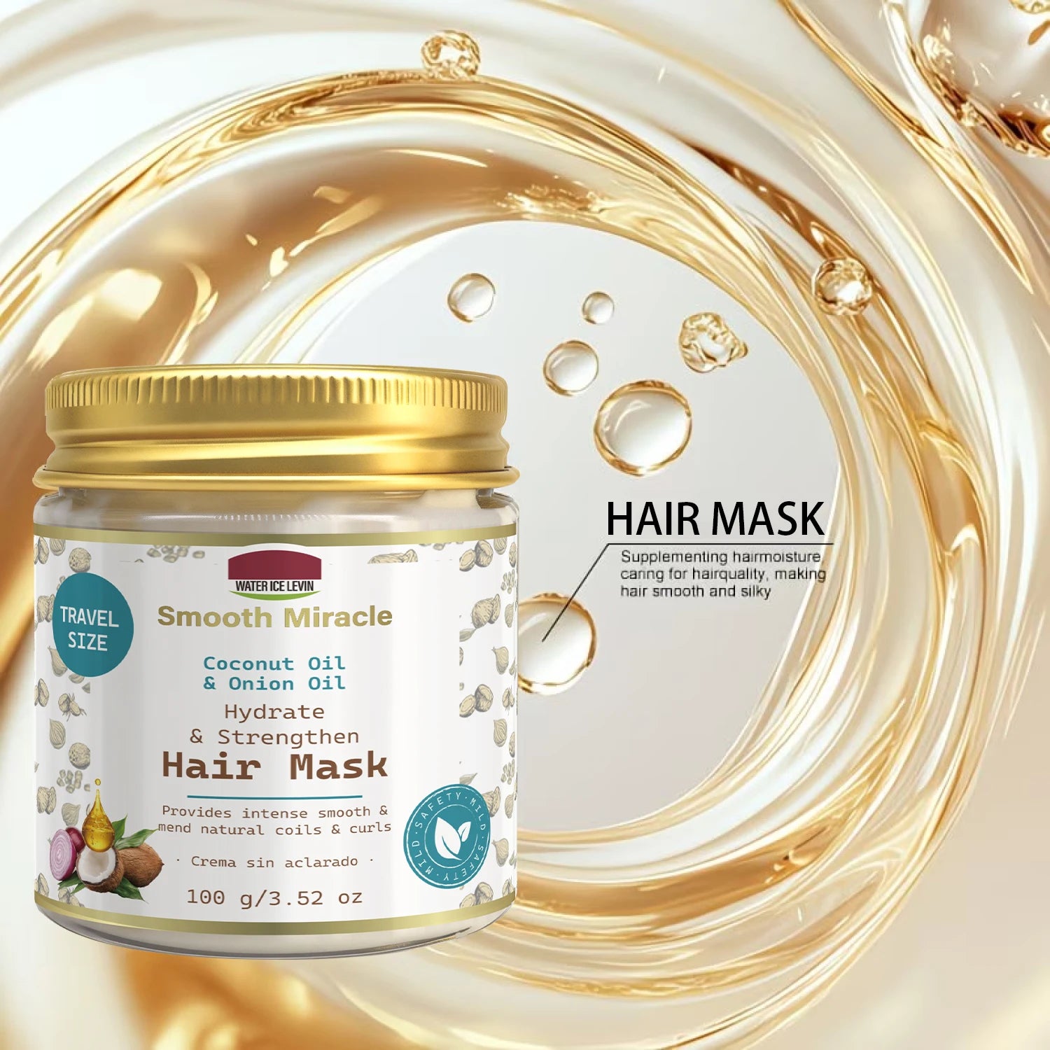 Coconut and Onion Oil Hair Mask 100g Hydrating Strengthening Treatment