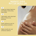 Mango Shea Butter Moisturizing Body Oil for Dry Skin