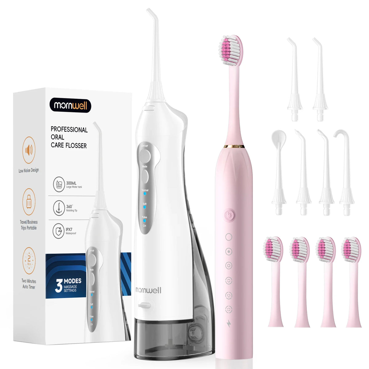 Portable Water Flosser and Sonic Electric Toothbrush Oral Care Set