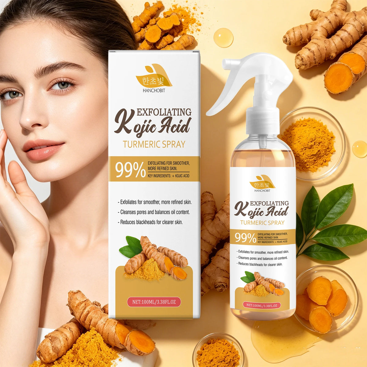Kojic Acid Turmeric Exfoliating Facial Mist