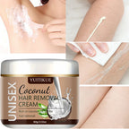 YUITIKUE Coconut Hair Removal Cream Unisex Painless Depilatory Cream 60g